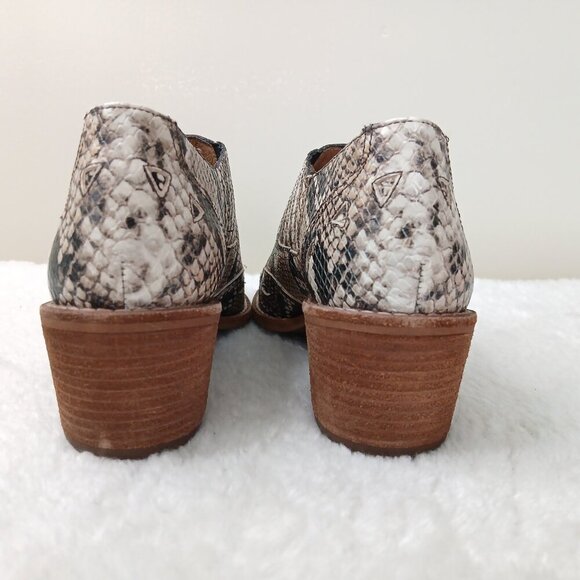 Madewell The Cline Western Bootie in Snake Embossed Leather Size 7.5 - Picture 6 of 11